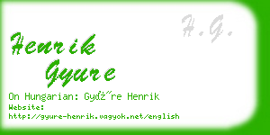 henrik gyure business card